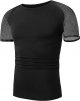 Men's Mesh Raglan Short Sleeve Shirt Top