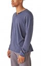 Men's Venice Burnout Notch Neck Long Sleeve Tee