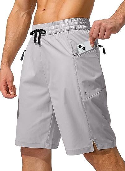 Men's Swim with Zipper Pockets Beach Shorts Bathing Suits for Men - No Mesh Liner